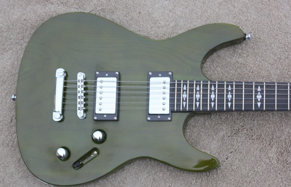 2017 LAVISH new style Grass green FMS custom Solid ELM electric guitar fingerboard ebony Free shipping Factory direct sa