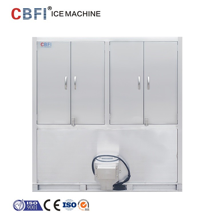 Stainless Steel Automatic 3 Ton Cube Ice Machine Energy Saving