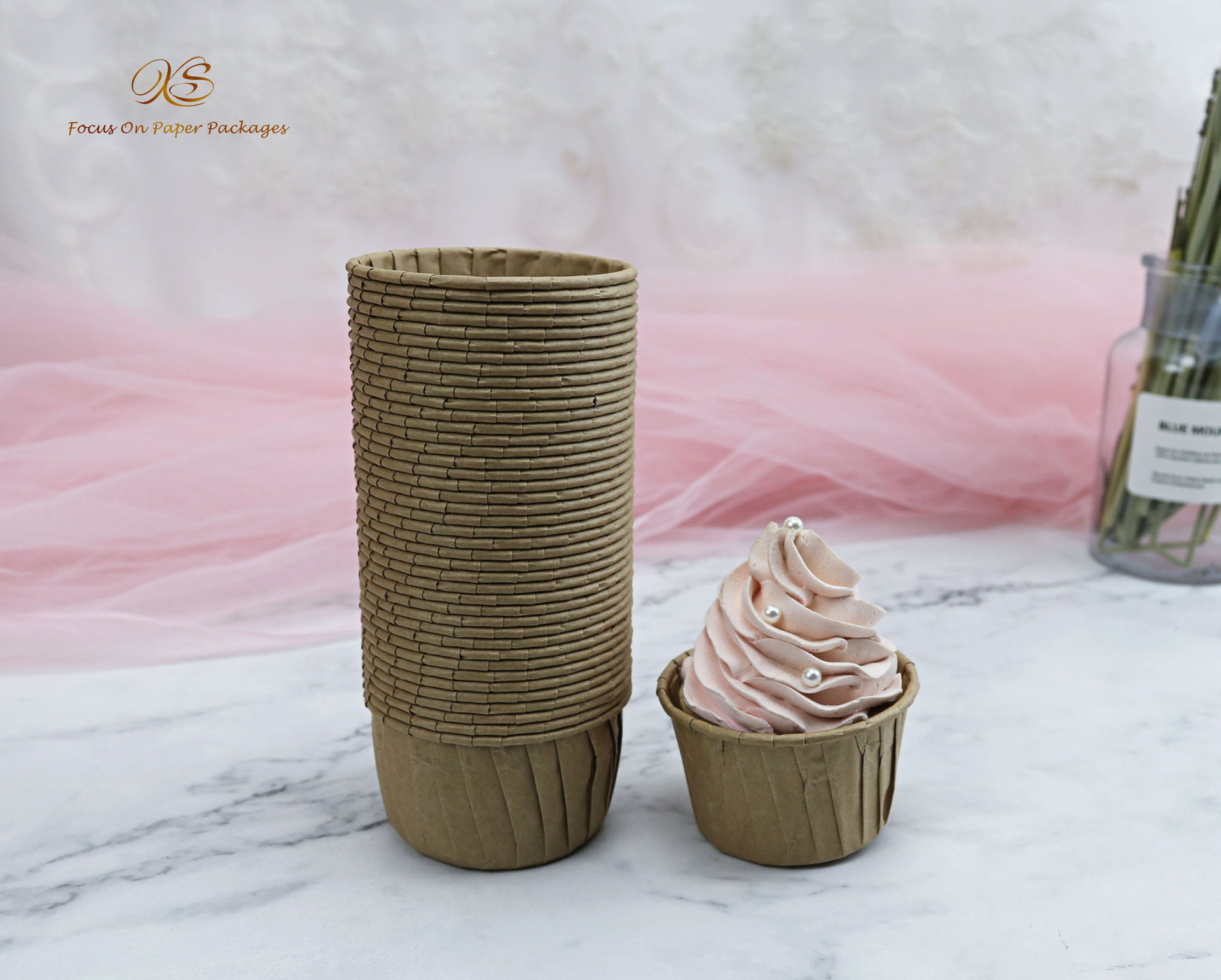 LFGB Mini Baking Muffin Cups Grease Proof Cupcake Liners For Wedding Party