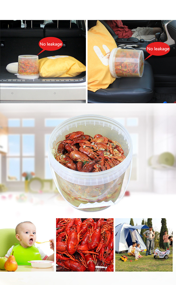 Food Grade PP Raw Materials Customized Plastic Bucket Elevator for Clear 3L Bucket