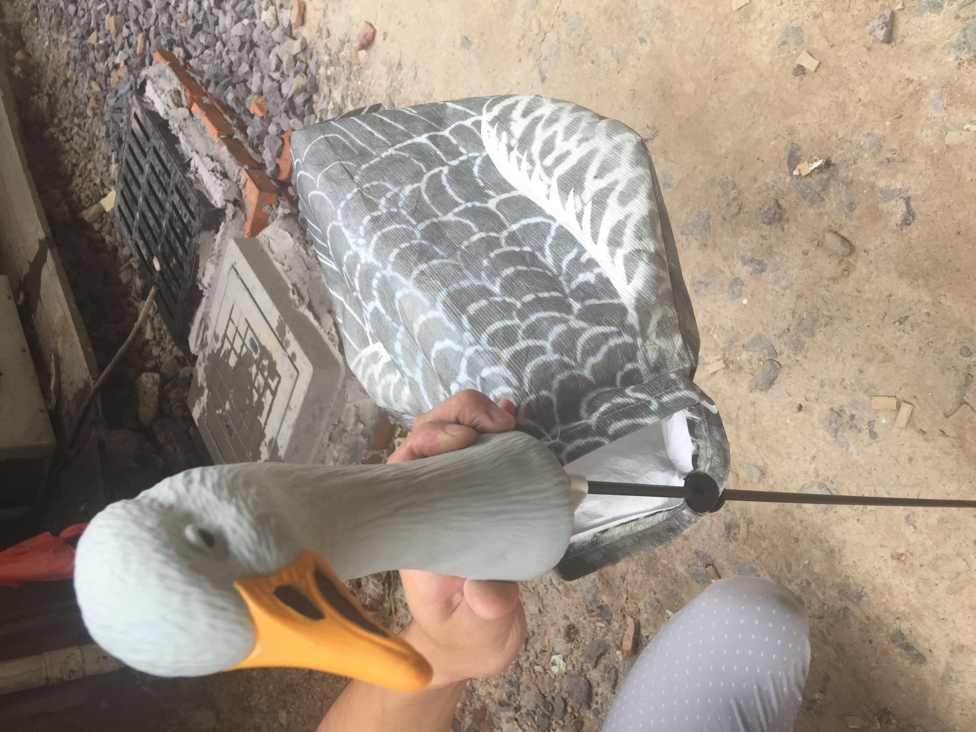 Wholesale 3D Headed Snow Goose Windsock Decoy For Hunting Goose