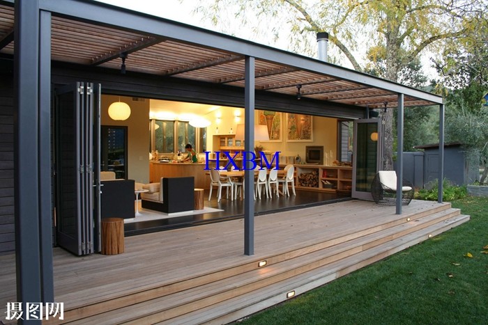 Double Tempered Glazing External Folding Doors With Sound Insulation And Heat Insulation