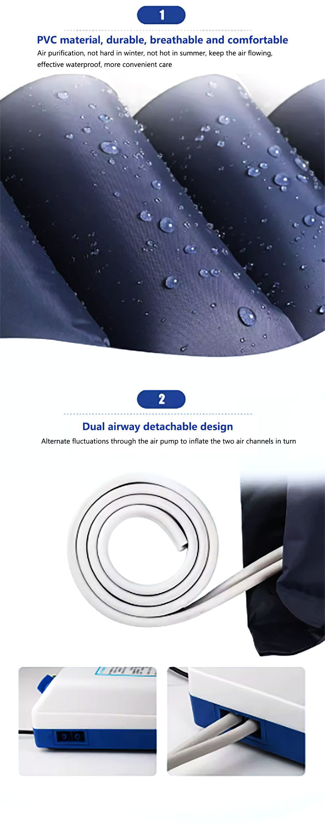 New Wholesale Multi-Functional Medical Bed Air Mattress Anti-Bedsore Air Cushion Home Circulation Silent Inflatable Cushion