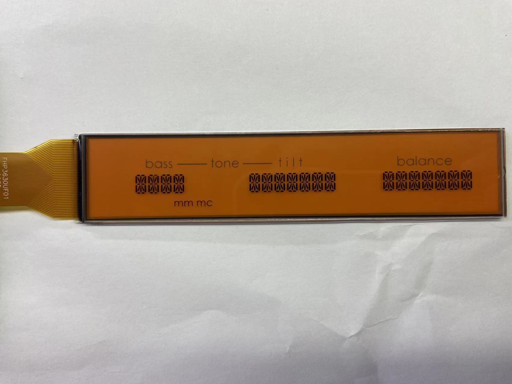 Positive Matrix HTN LCD Display Monochrome 7 Segment Transmissive Graphic LCD Screen For Audio