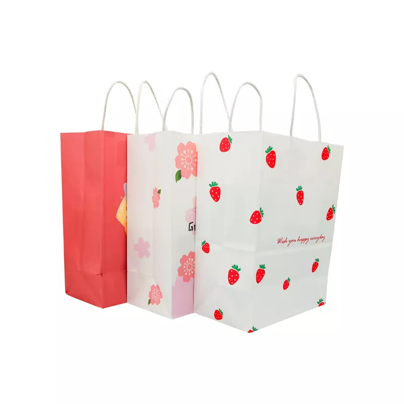 Animal Print 90gsm 100gsm 110gsm Paper Shopping Bags With Twisted Handles