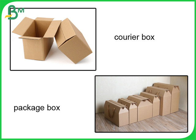 95 x 130cm Sheet Type 160GSM - 400GSM Brown Kraft Liner Board For Courier Carton 