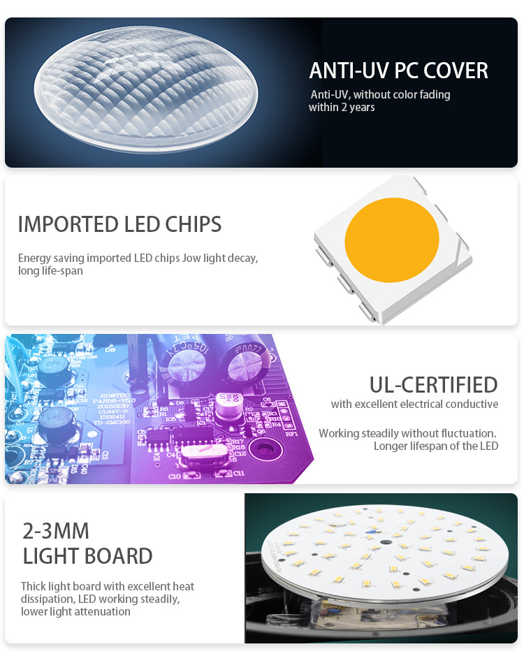 17W AC 100-240V RGB switch ON / OFF control GX16D base aluminum PAR56 LED pool light