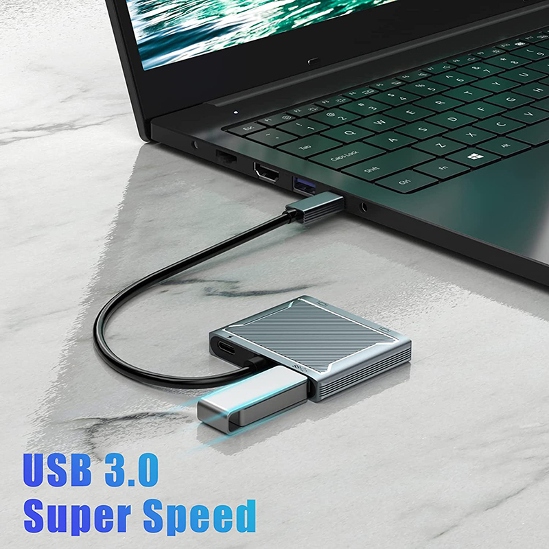 USB C Type C Interface Connector Dual HDMI Adapter 4K 4 In 1 USB 3.0 Hub For Laptop