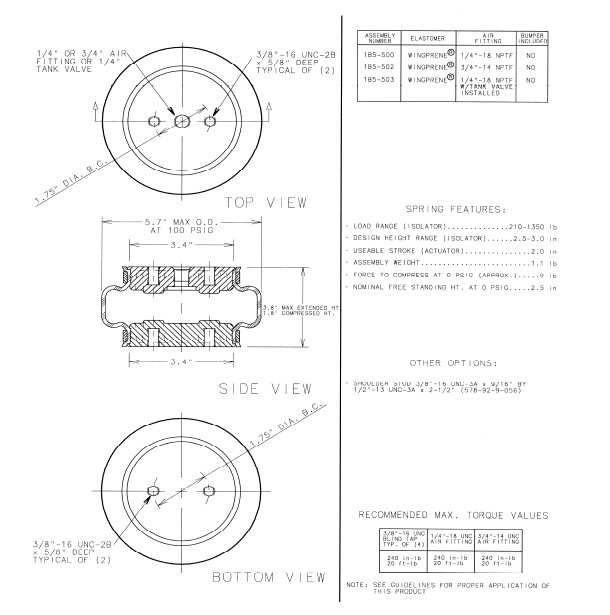 Goodyear Original Single Vibration Industrial Air Spring 1B5-500 Air Suspension System