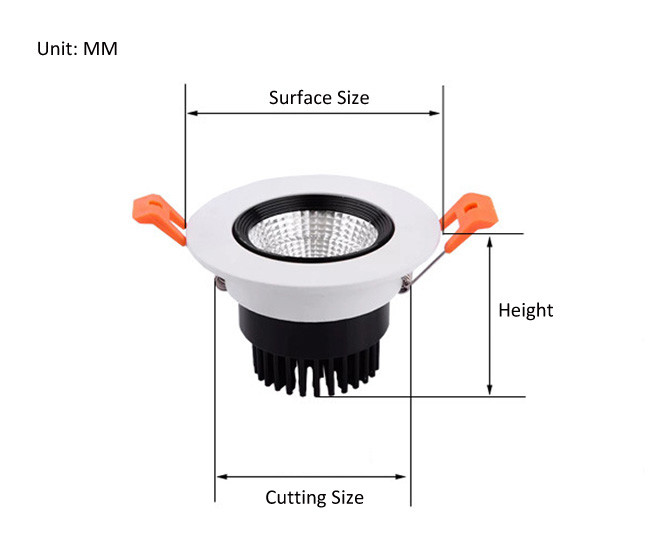 80Ra Commercial LED Down Light Non - Isolated Driver Available 85-264VAC