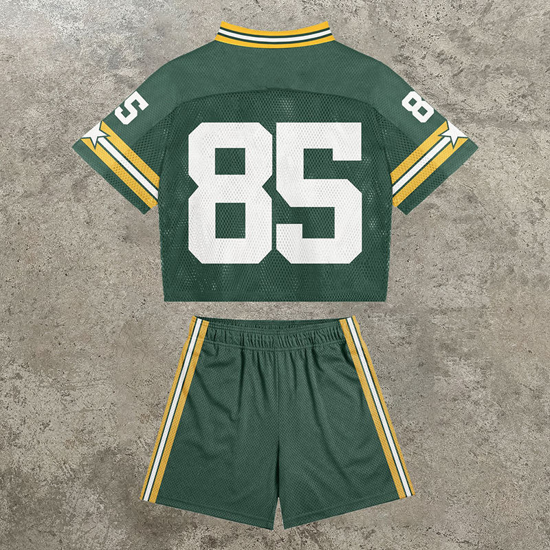 Custom Jersey Sweatsuit Professional American Football Team Uniform Custom Sublimated Mesh Adult American Football Uniforms Set