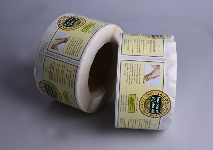 Customized waterproof clear self adhesive vinyl printed labels for shampoo packaging