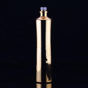 China 750ml Colorful Glass Liquor Bottle With Gold Collar Material and end Design for Vodka on sale