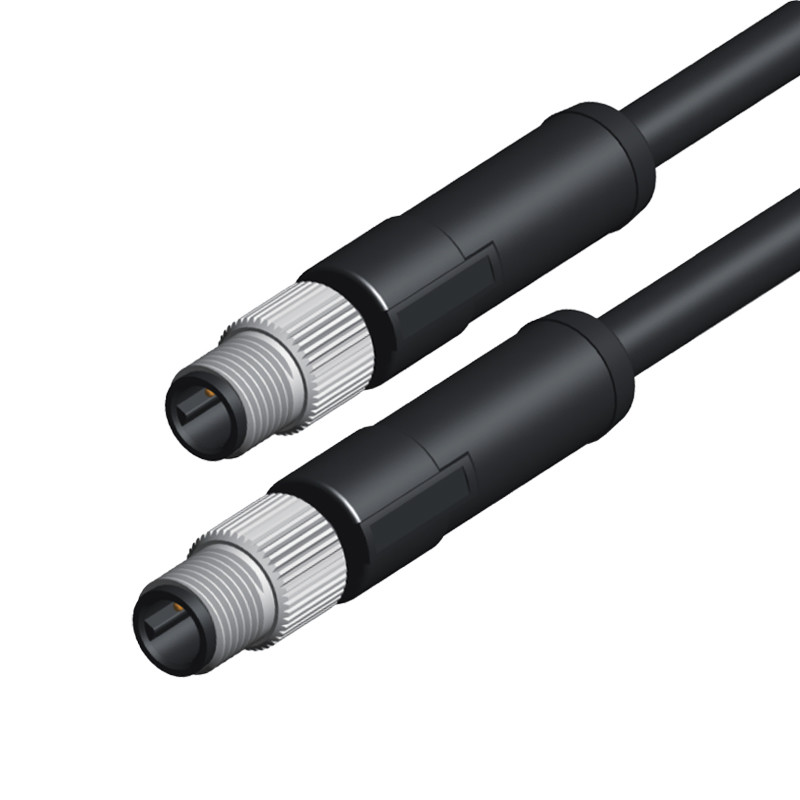 IP67 Automotive Connector 3 Pin Male Shielded Molding Connector M5 Sensor Cable