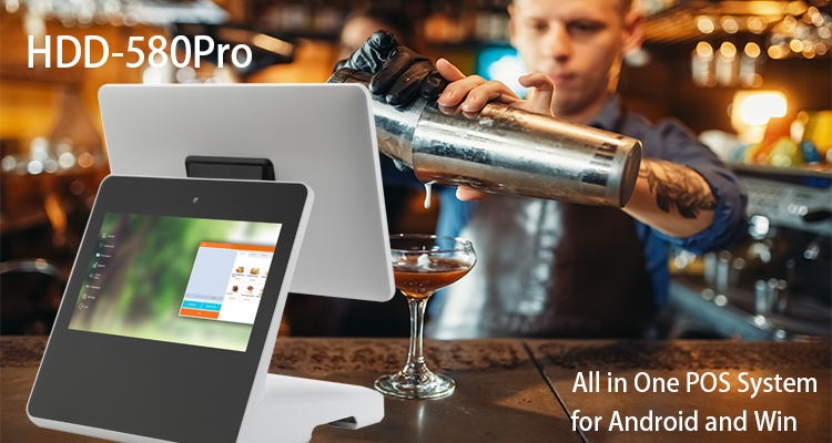 15.6" Touch Screen Cash Register POS Billing Machine with LED8/VFD/11.6" 2nd Display