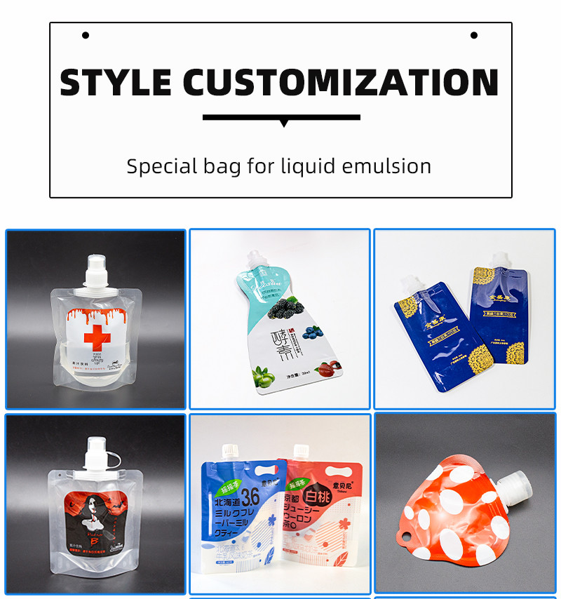 Functional Octagonal Plastic Spout Pouch With Cap Convenient Liquid Dispensing