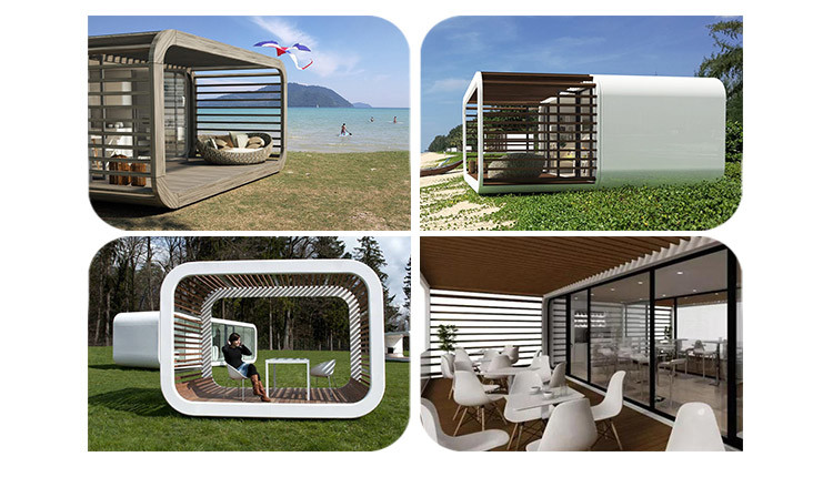 Aluminum Sliding Doors Prefab Cabin Prefabricated Bungalow Prefab Garden Studio Steel Frame Prefab Modular Homes