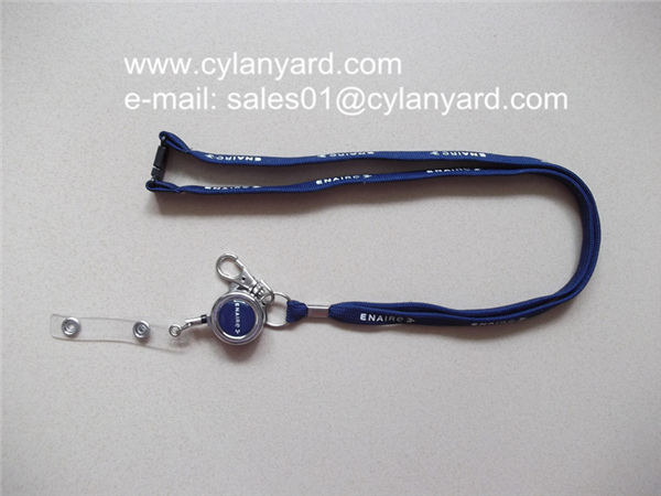 Inexpensive Tube lanyard with metal badge reel