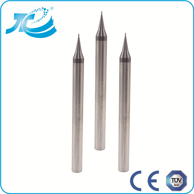 Tungsten Carbide End Mills , Micro End Mill for Steel with Helix Angle 38 - 42°
