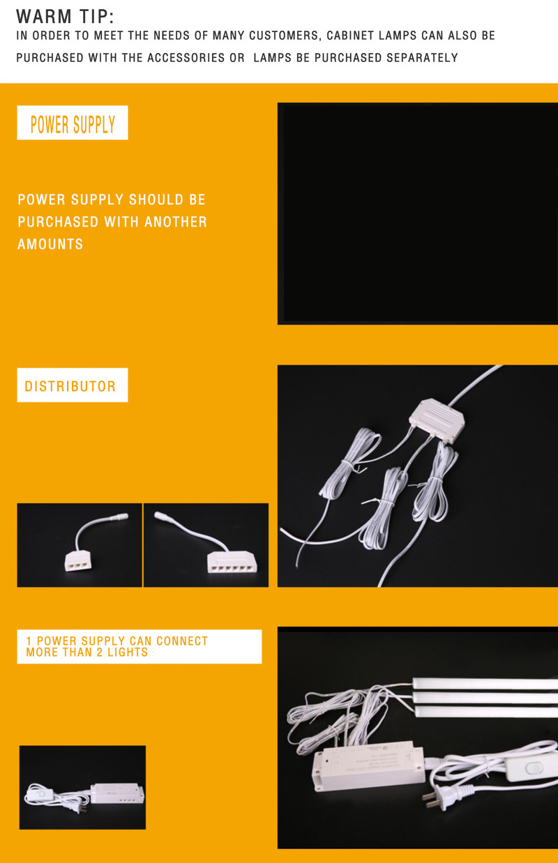 Modern Anodized Aluminum Surface Mounted LED Cabinet Lights
