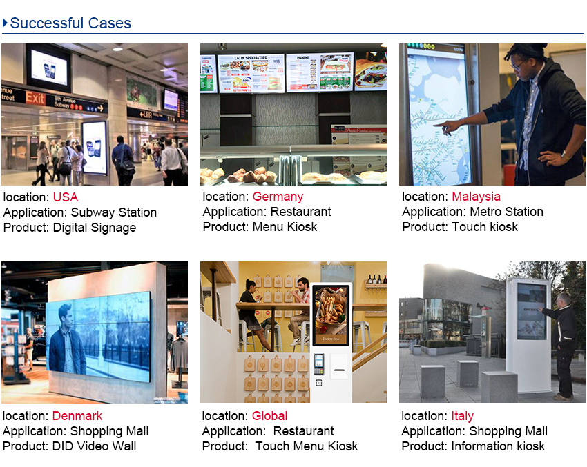 Wall mount 55 inch android wifi network kiosk touch screen mall digital signage totem smart TV