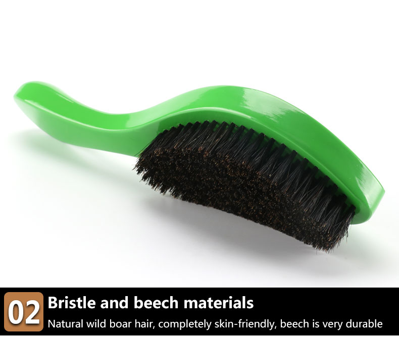 100g Boar Bristle Beard Brush 360 Curved Brush For Men Customized Color
