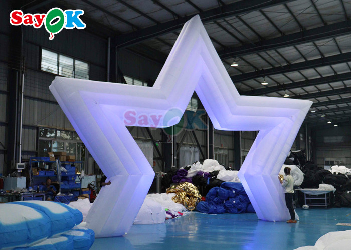 Giant Inflatable Star Arch Led Light Inflatable Star Archway For Outdoor Advertising Party