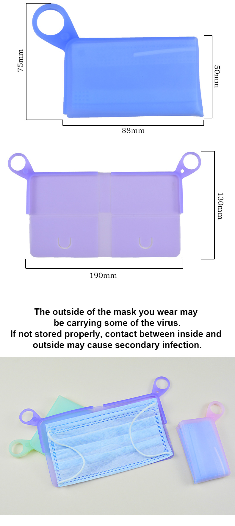 33G Foldable Silicone Houseware Face Covering Storage Box