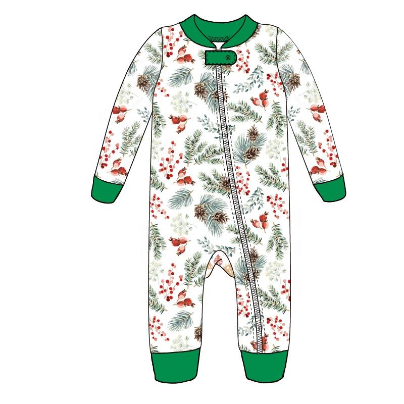 Wholesale Boutique Newborn Xmas Romper Pant Headband Hat 7pcs Outfits Infant Christmas Clothing Set Baby Clothes