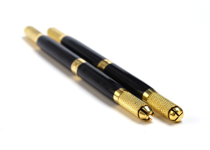 Aluminum Double Head Manual Tattoo Pen For Microblading Eyebrow