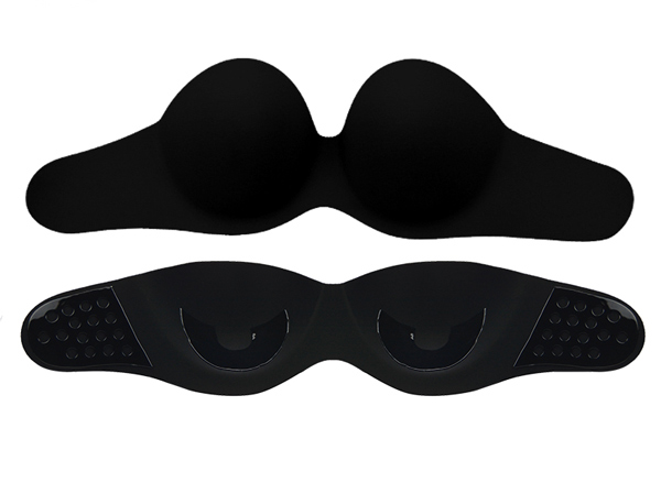Self adhesive push up strapless one piece invisible bra