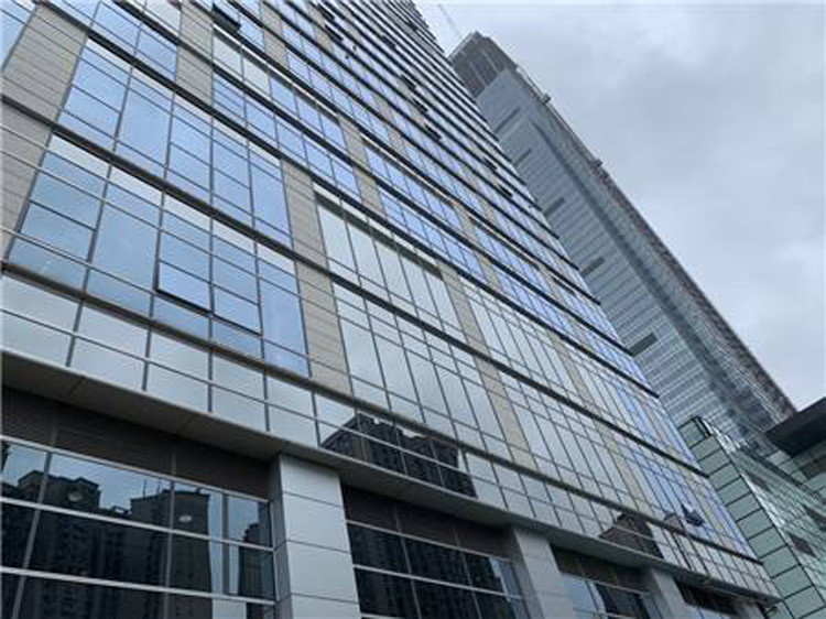PU Aluminum Frame Glass Curtain Wall 0.6mm Exterior Wall Panels 1.5mm