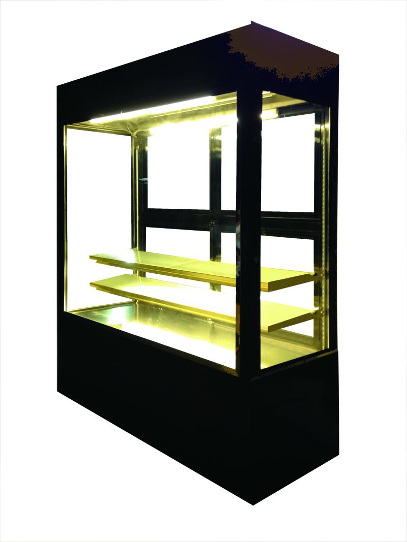 2M Sliding Door Commercial Cake Display Freezer Showcase Two Layers with Digital Thermostat