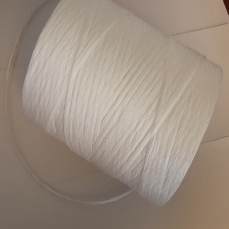 Raw White PP Fibrillated Yarn 1630KD For Electronic Component Cable