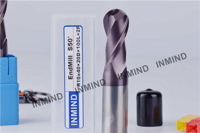HRC55 End Mill Cutting Tools , Standard Carbide End Mill Cutter 100 mm Length