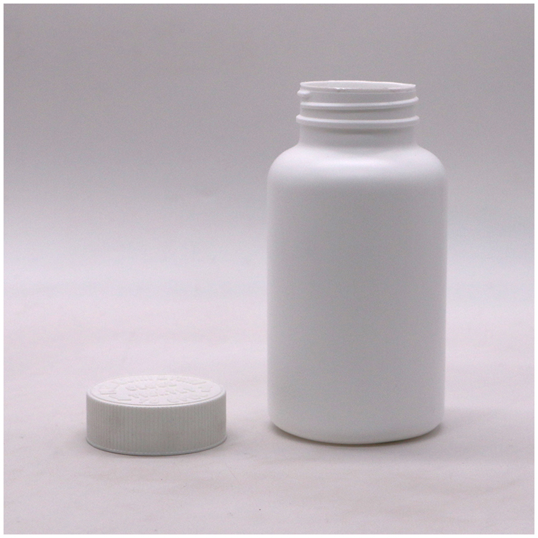 Flip Top Cap PE Bottle Wide Mouth Plastic Empty Bottles for 300ml Capsule Containers