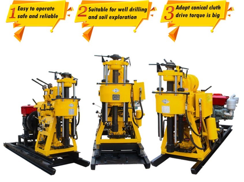 380V GK 200 Soil Test Drilling Rig Machine With Wheels For Geotechnical Exploration