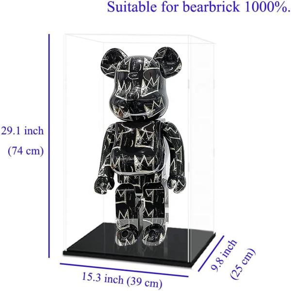 Clear Acrylic Box Display Cases Toys Bear Bearbrick Building Block Storage Dust Cover