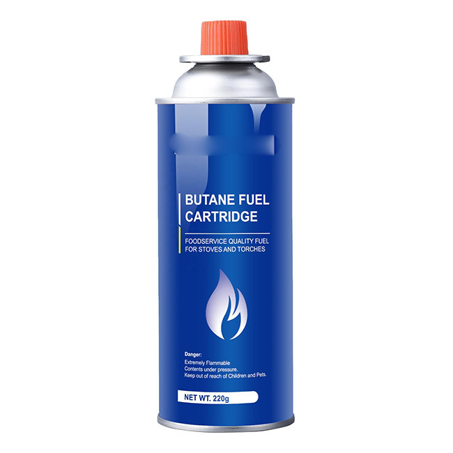 Straight Wall Type 220g Butane Gas Cartridge Easy To Transport