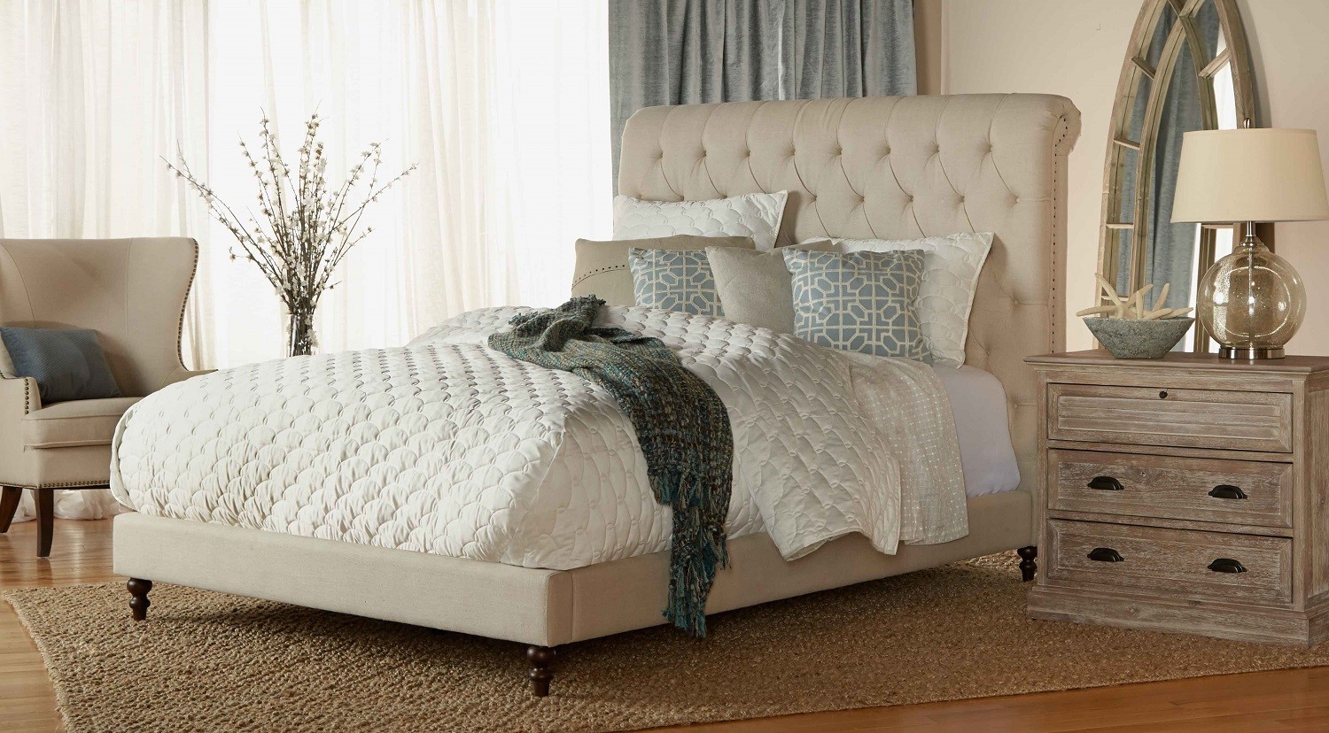 French European antique style furniture, wholesale latest wooden button tufted upholsteded linen bed