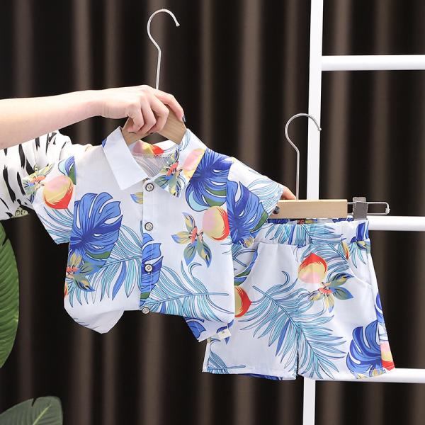 Floral Print 2023 New Beach Style Wholesale Summer baby clothes boy Formal