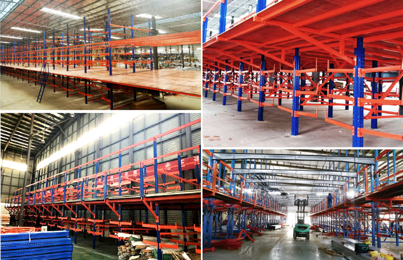 Mezzanine Rack Supported By Cantilever Rack Warehouse Storage Rack
