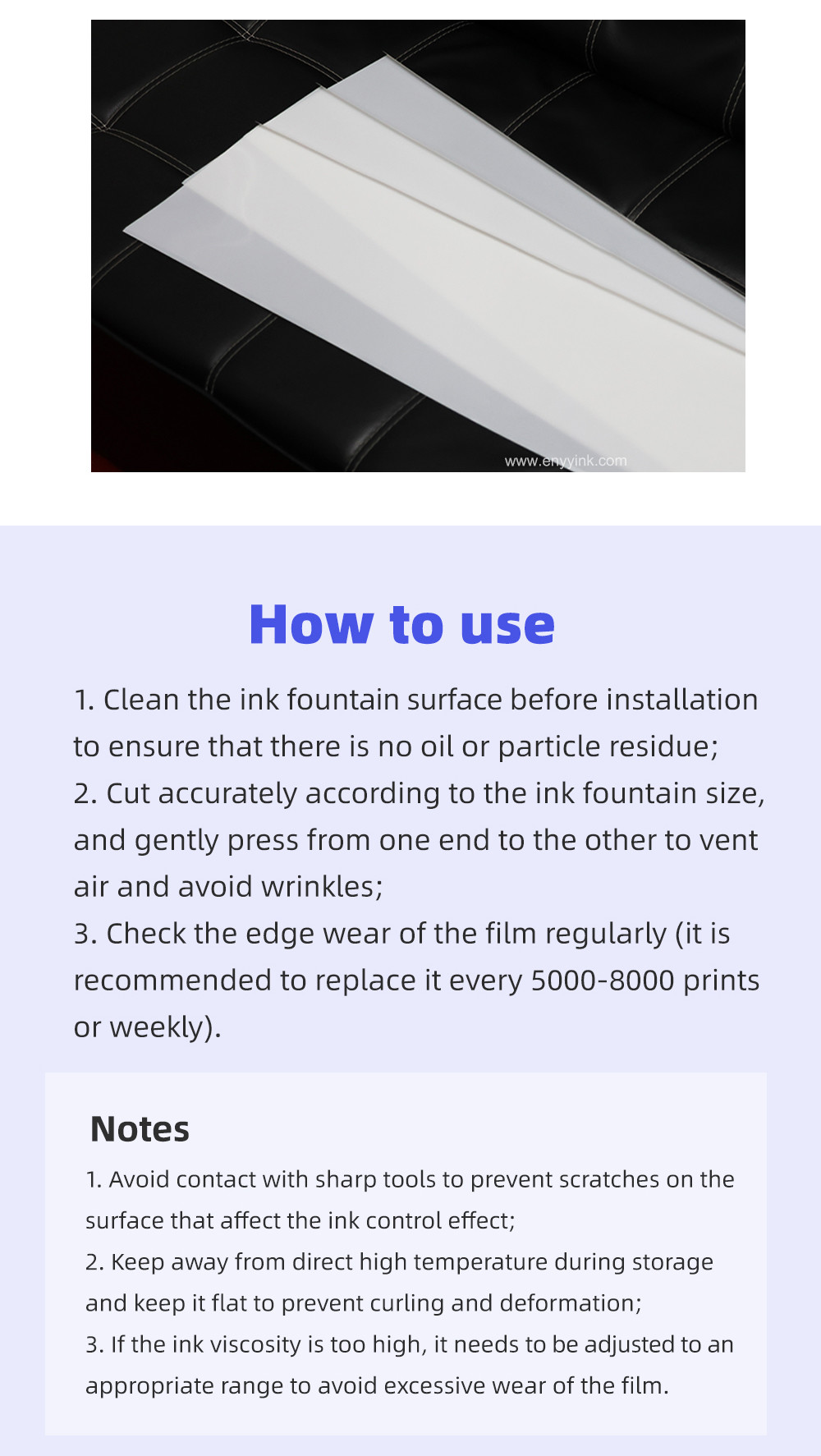 Ink Duct Foil For GTO52 Printing Machine Spare Parts