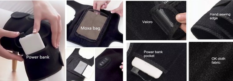 4 buttons Heating Waist Belt Smart Magnetic Therapy Knee Hot Belt