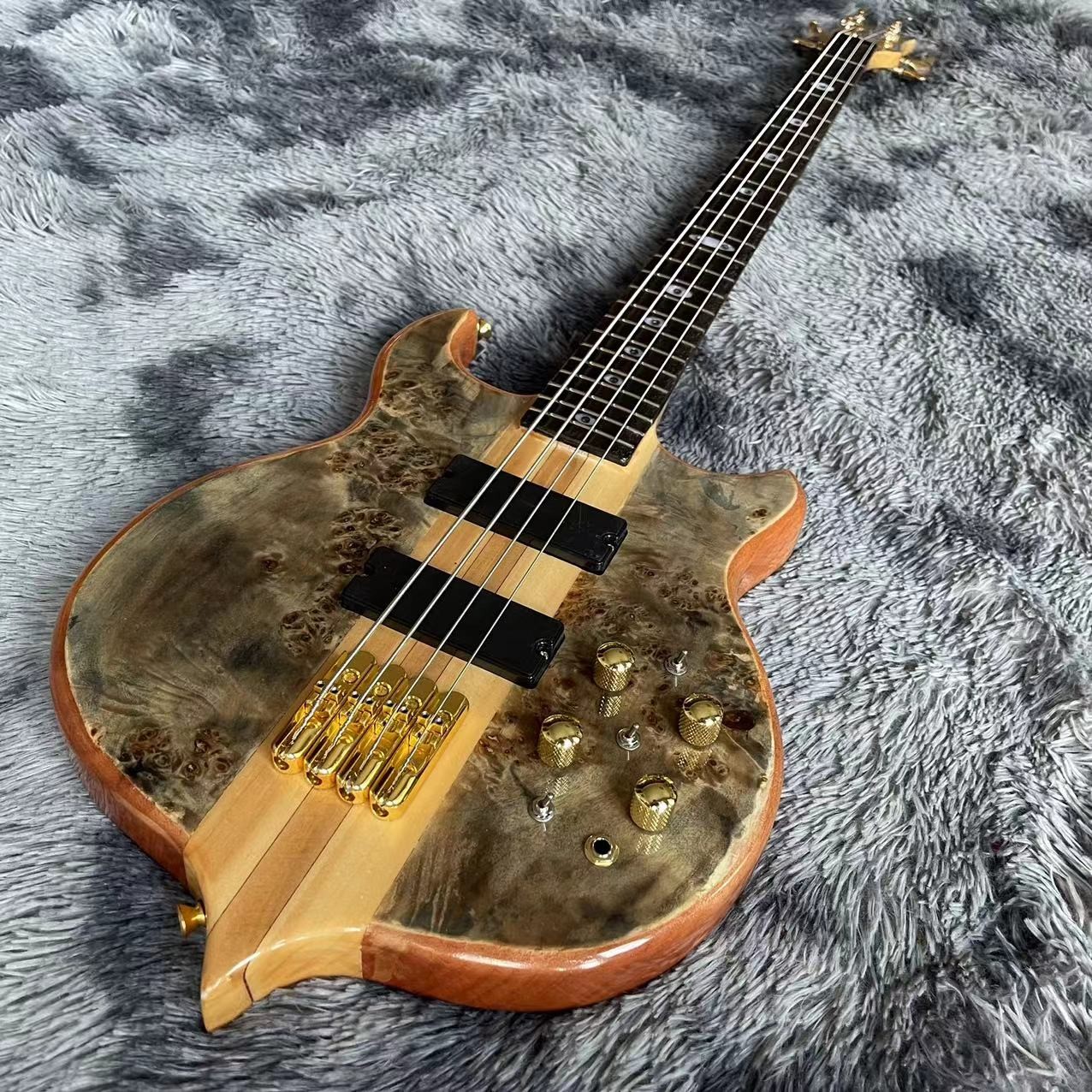 Custom Alem Grand Type 4, 5, 6 Strings Neck Through Body Electric Bass Ash Body