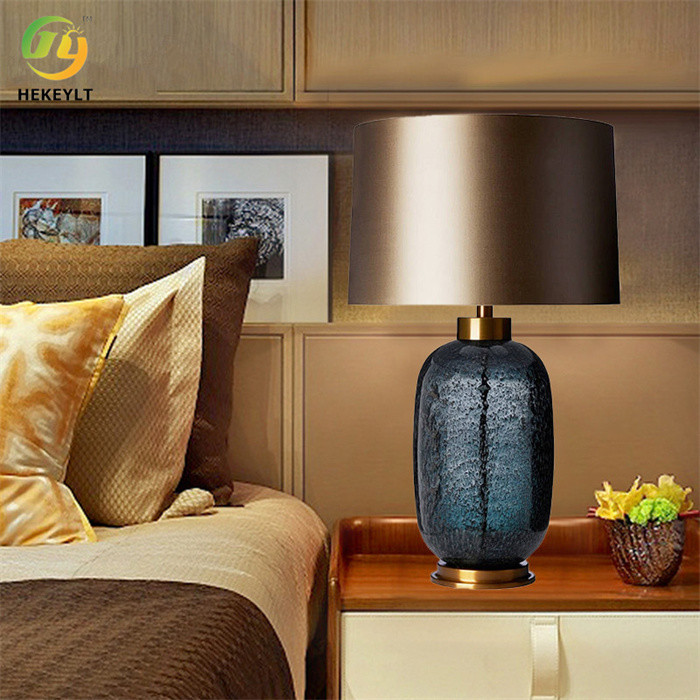 38*68cm Glass Bedside Lamp Light Luxury Decoration Living Room Hotel