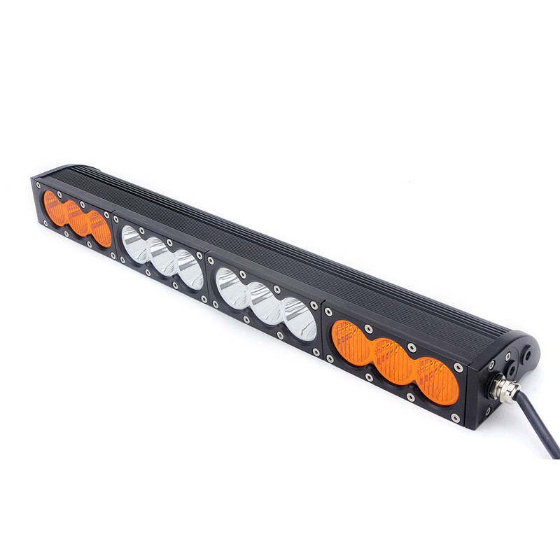 off road led light bar with yellow and white 10W Cree PC lens DHCB-L120SDC
