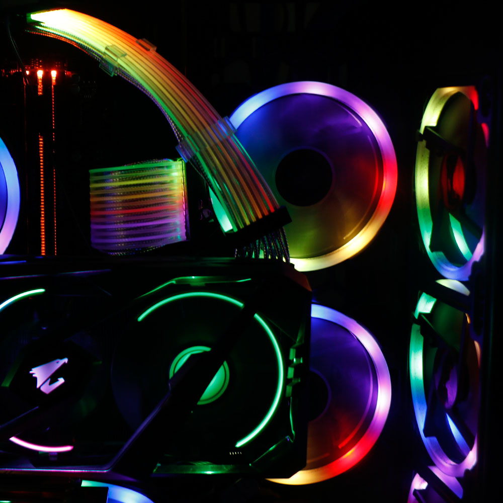 Extension Cable 8Pin RGB Single headlight row type synchronization Neon Light cable for Gaming PC