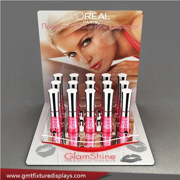 Advertising Acrylic Lipstick Display Stand Plexiglass Lucite Makeup Counter Lipstick Holder