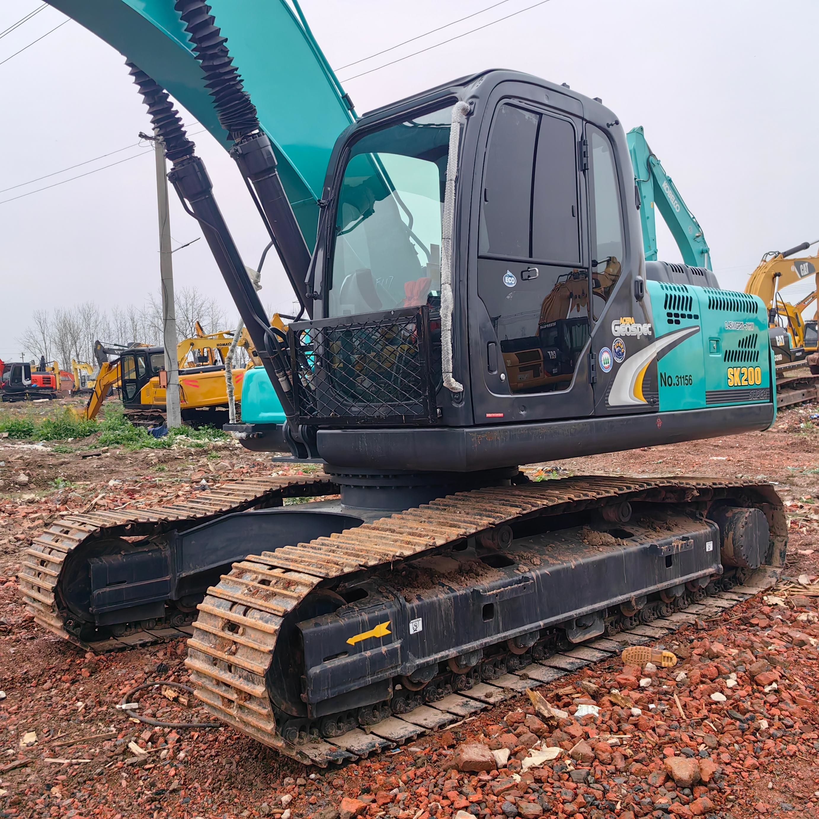 Original Brand Kobelco SK200 Used Excavators 20 Ton Medium Construction Machinery with Good Condition